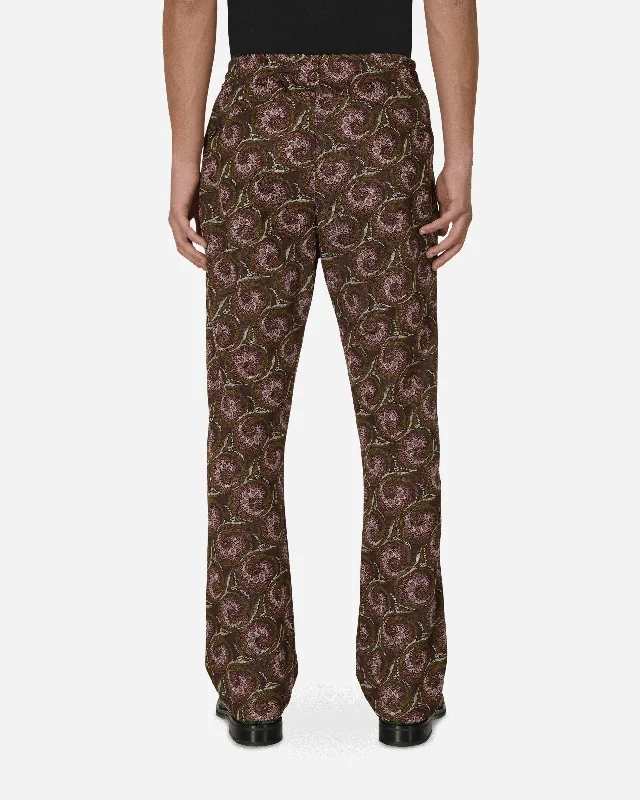 Needles Jacquard Pants Dark Brown