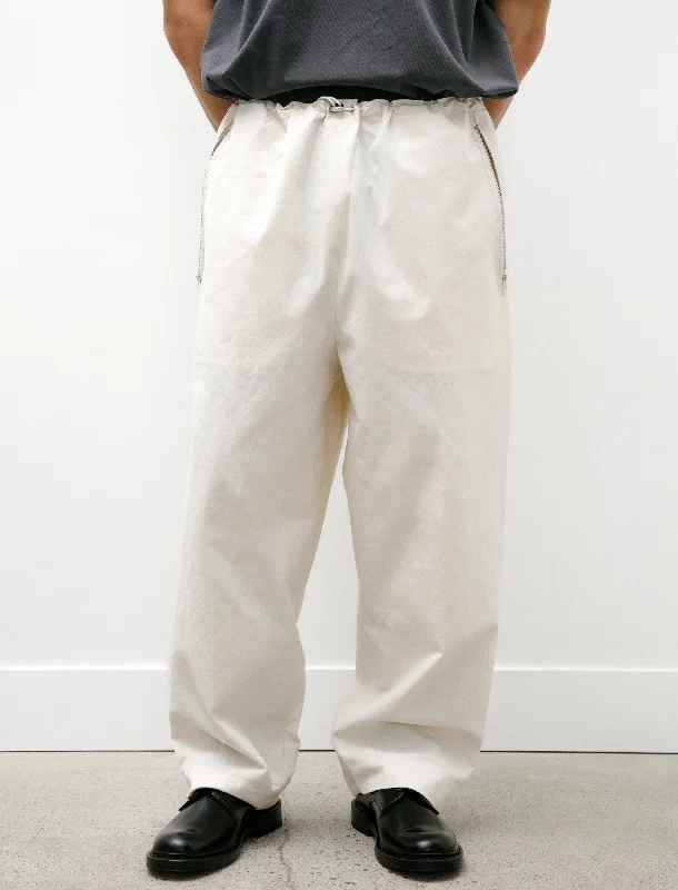 Simple Pants Sunny Dried Canvas White