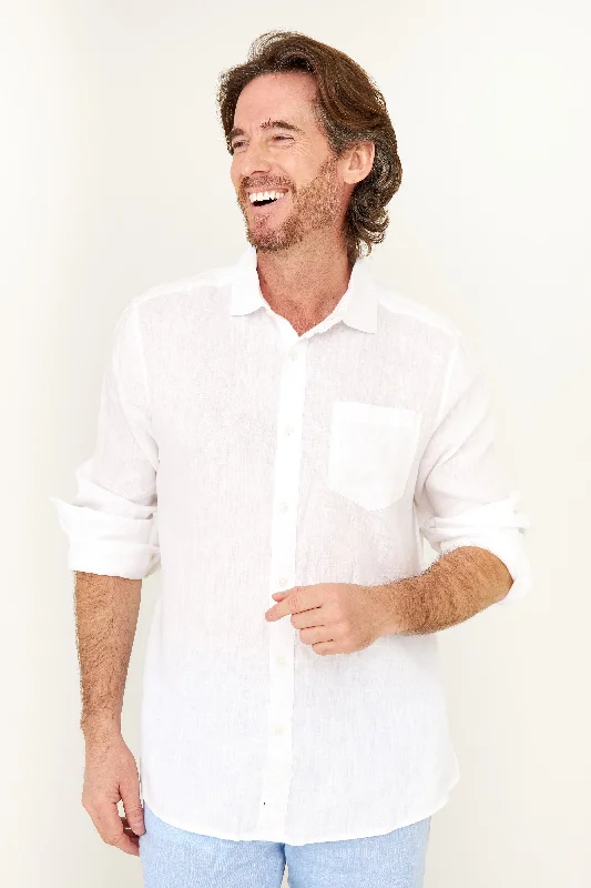 Classic Linen Shirt - White