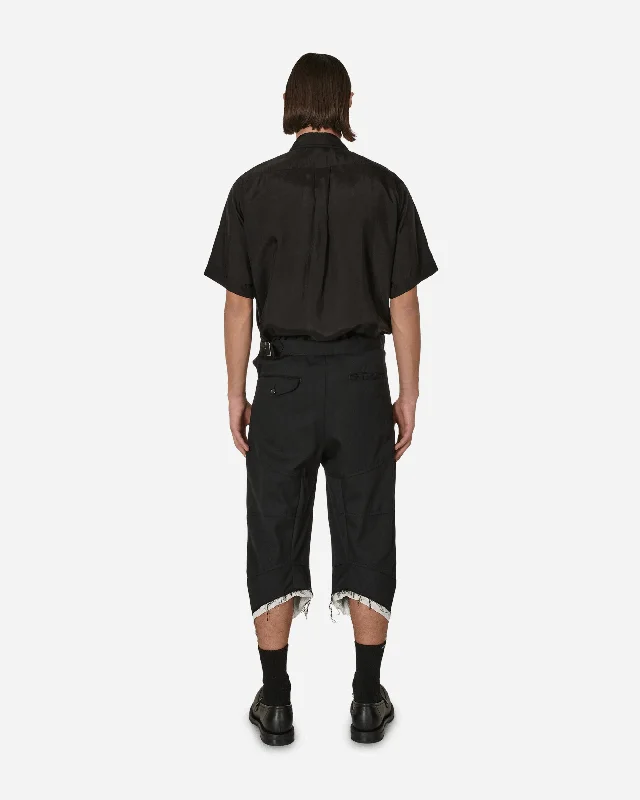 Wool Gabardine Overalls Black