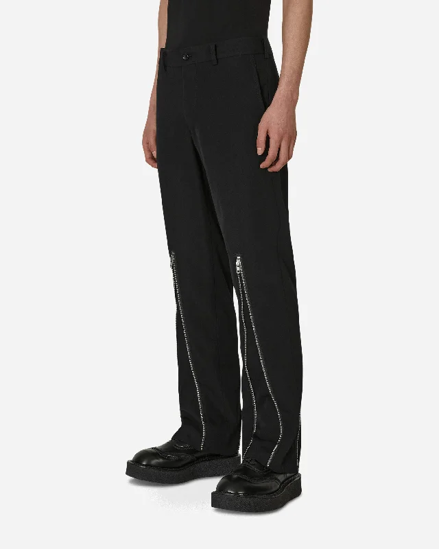 Zipped Trousers Black