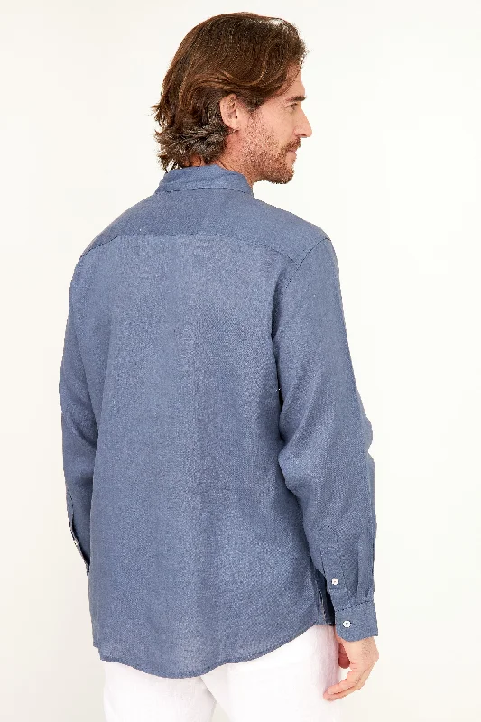 Classic Linen Shirt - Vintage Indigo