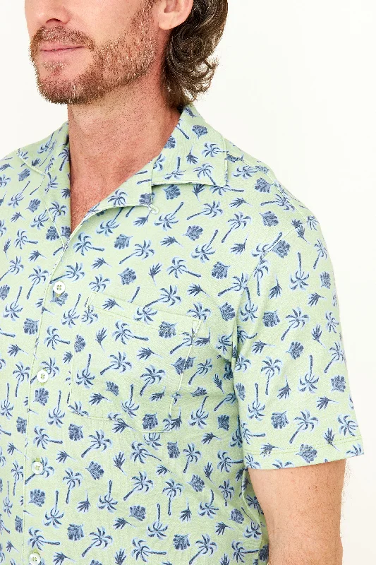 Nico Camp Shirt - Crazy Palm Print