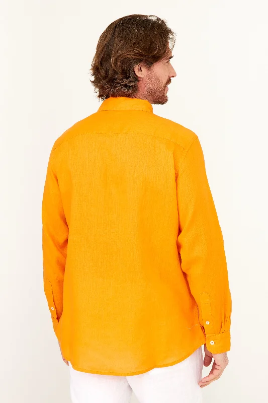 Classic Linen Shirt - Dominica Orange