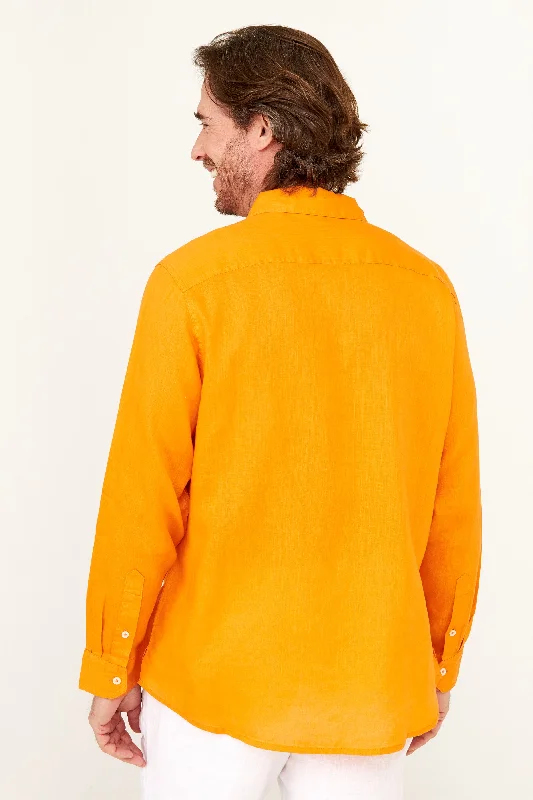 Classic Linen Shirt - Dominica Orange