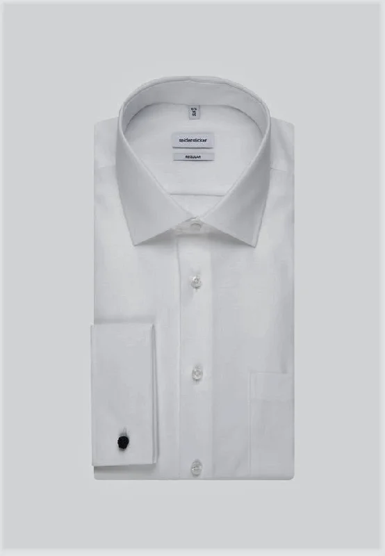 Seidensticker Double Cuff White Regular Fit Shirt.