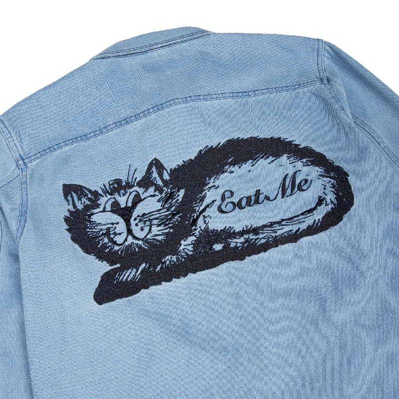 Eat Me Denim Jacket (Blue)