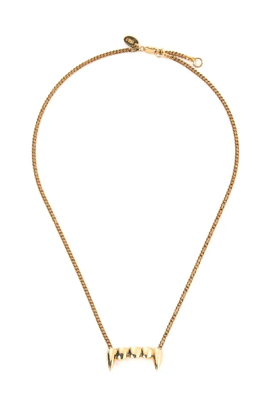 GATEWAY FANGZ GOLD NECKLACE