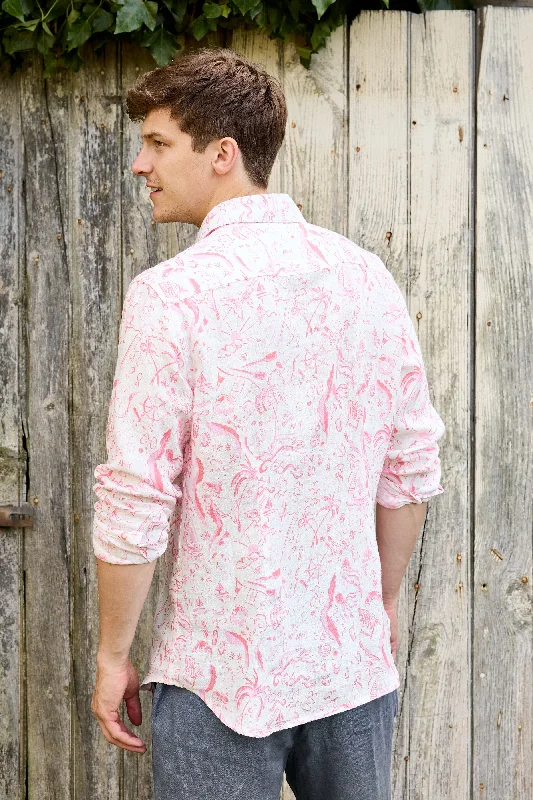 Jeremy Linen Shirt - Orchid Weekend