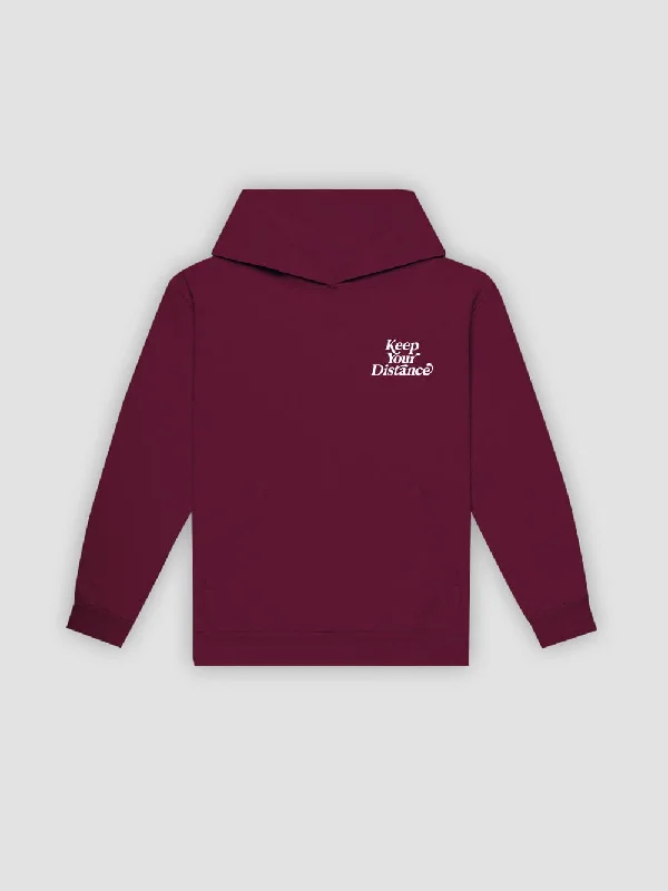 Keep Your Distance Hoodie - Maroon