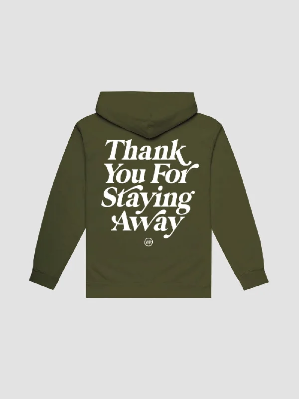 Keep Your Distance Hoodie - Military Green