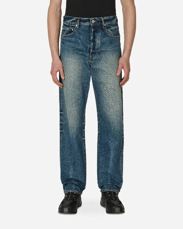 Straight-Cut Asagao Jeans Blue