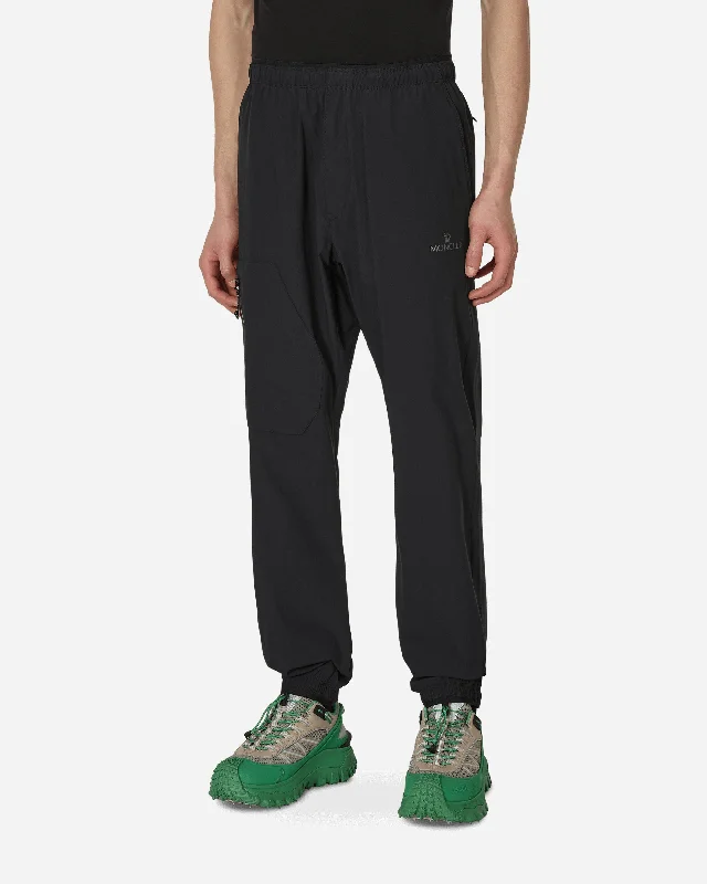 Matt Black Logo Trousers Black