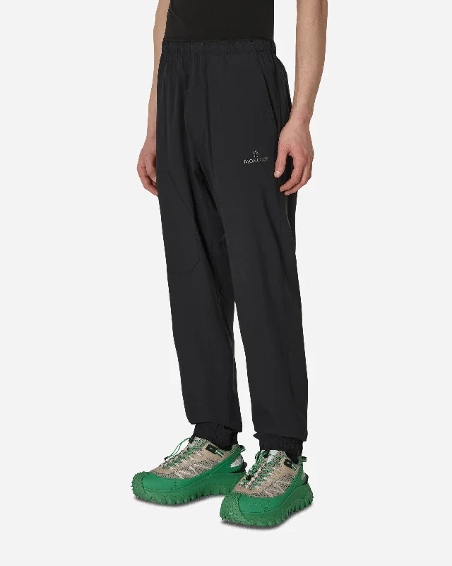 Matt Black Logo Trousers Black