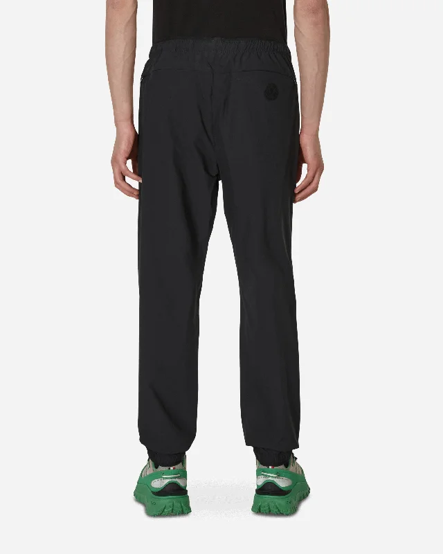 Matt Black Logo Trousers Black