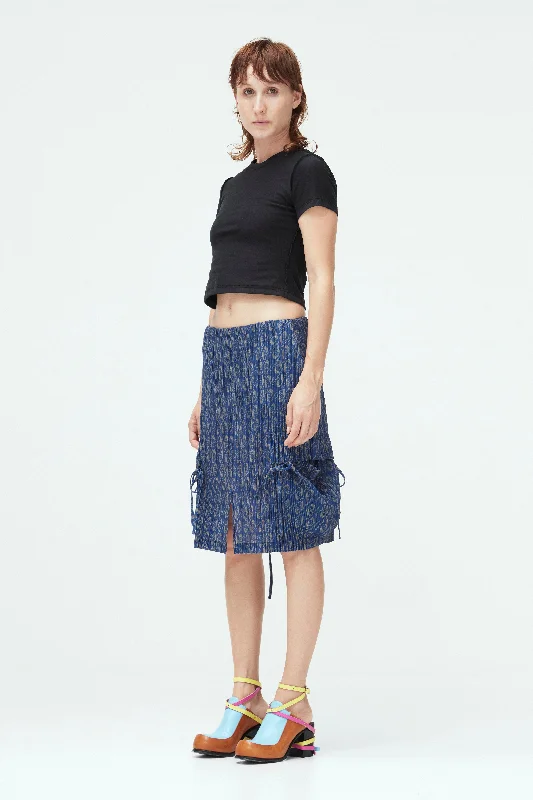 MONOGRAM PLEATED SKIRT