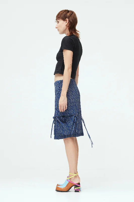 MONOGRAM PLEATED SKIRT