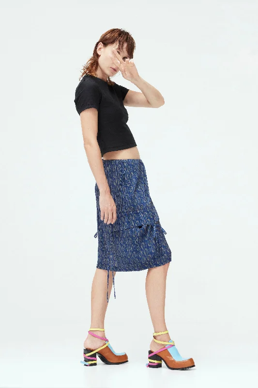 MONOGRAM PLEATED SKIRT