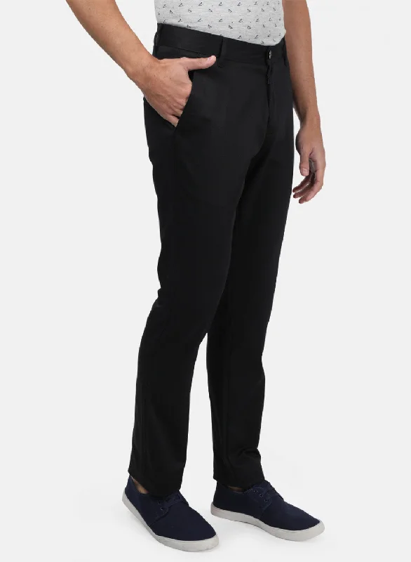 Men Blue Plain Trousers