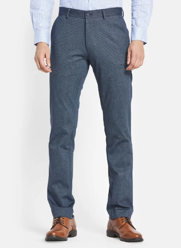 Men Blue Slim Fit Trouser