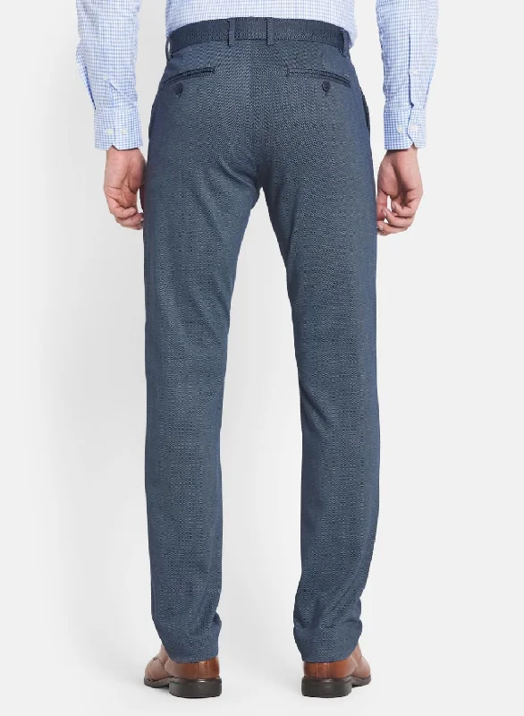 Men Blue Slim Fit Trouser