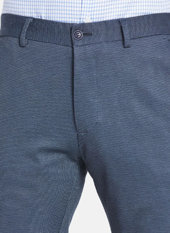 Men Blue Slim Fit Trouser