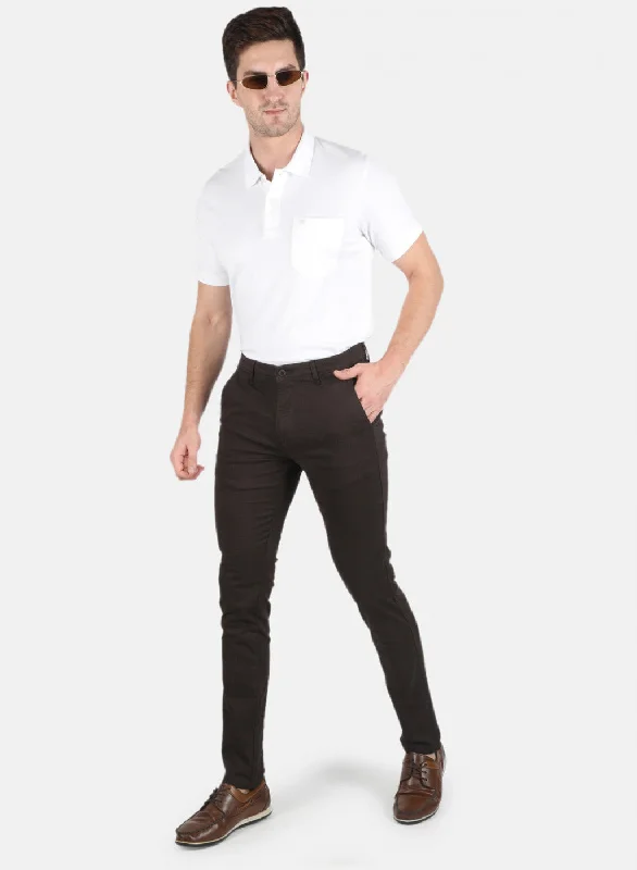 Men Brown Slim Fit Trouser