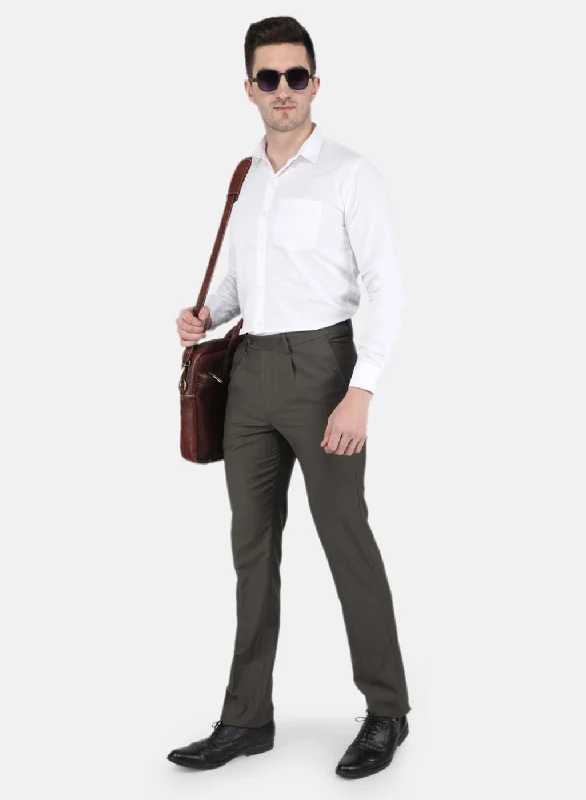 Men Brown Slim Fit Trouser