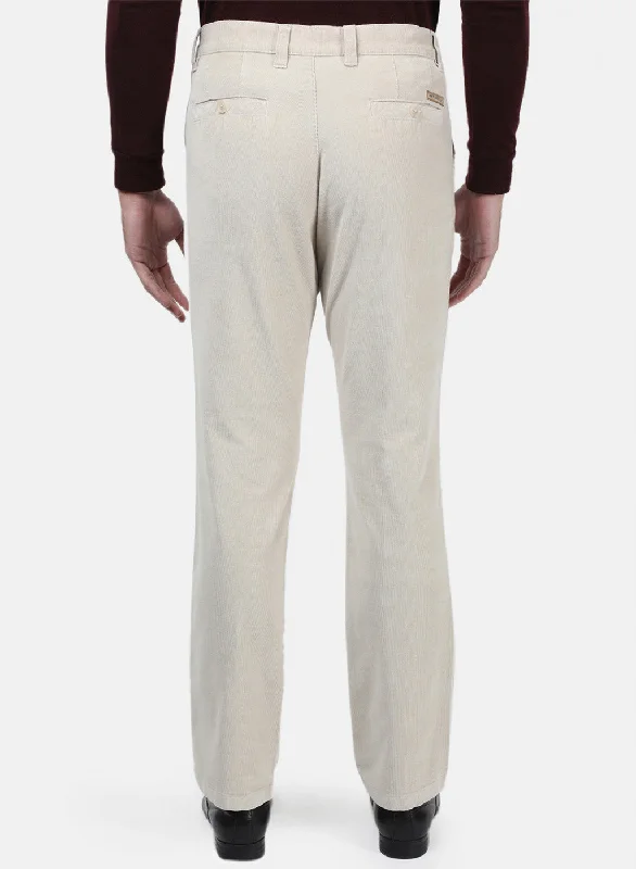 Men Grey Plain Trousers