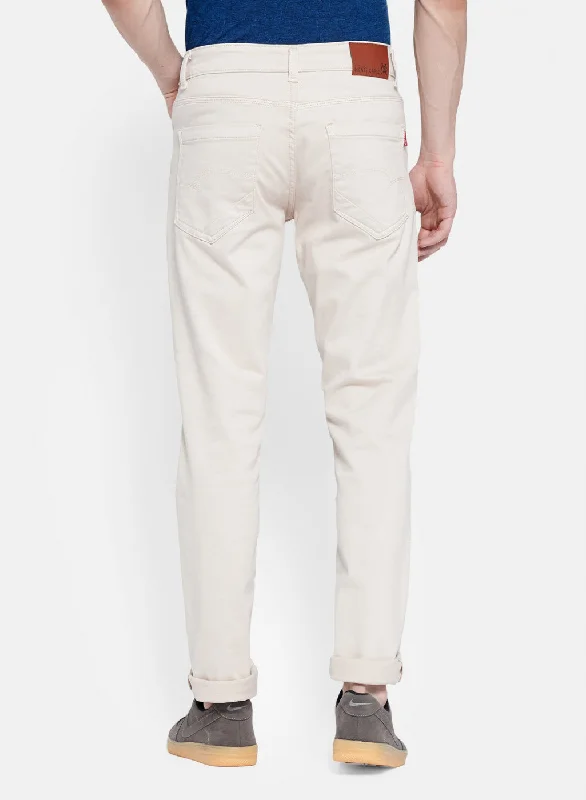 Mens Beige Skinny Fit Trouser