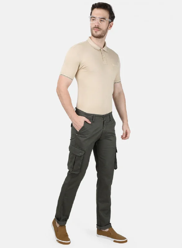 Mens Olive Slim Trouser