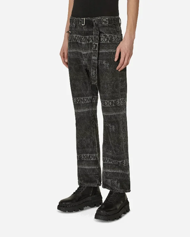 Eric Haze Denim Pants Black