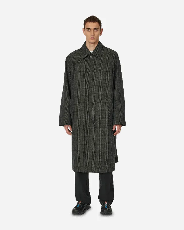 Glen Check Mac Coat Charcoal