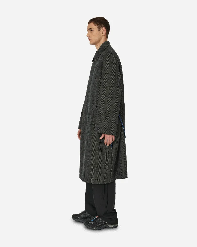 Glen Check Mac Coat Charcoal