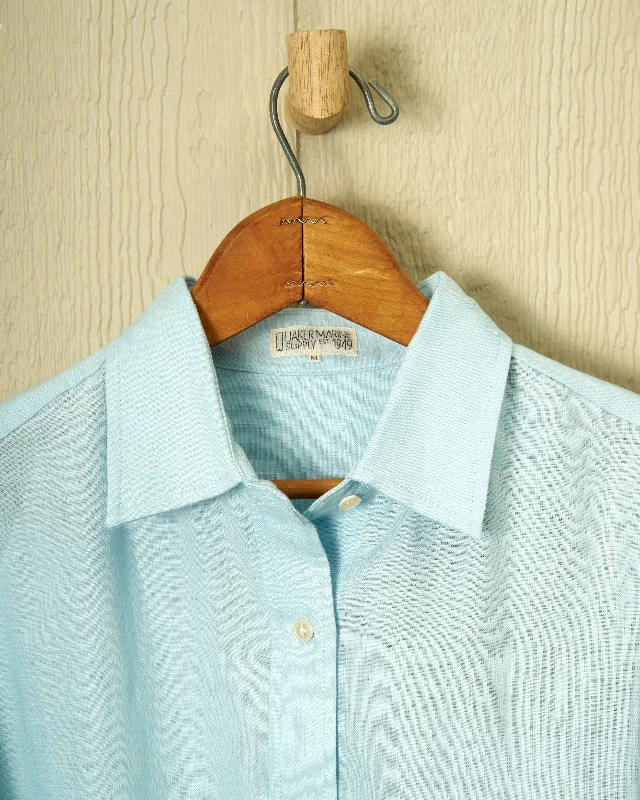 Women's Linen Shirt in Aqua