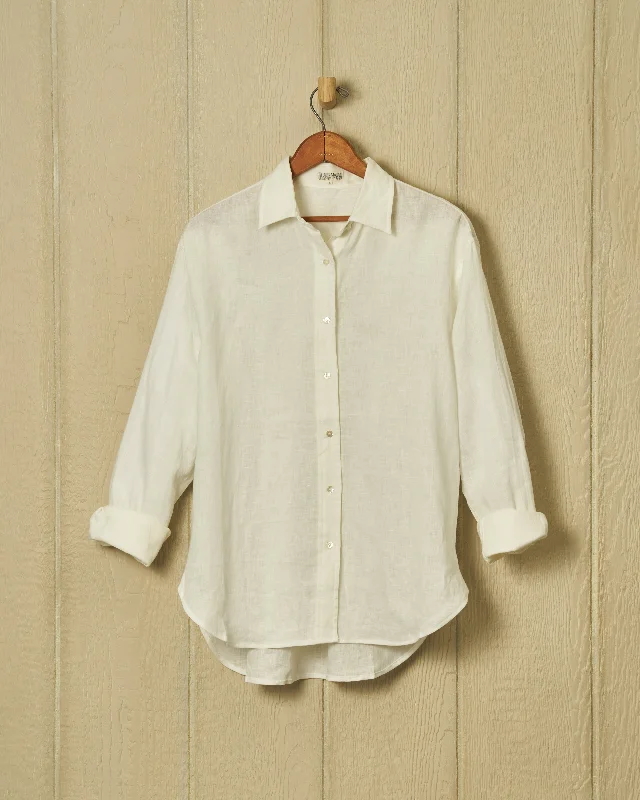 Women's Linen Shirt in White