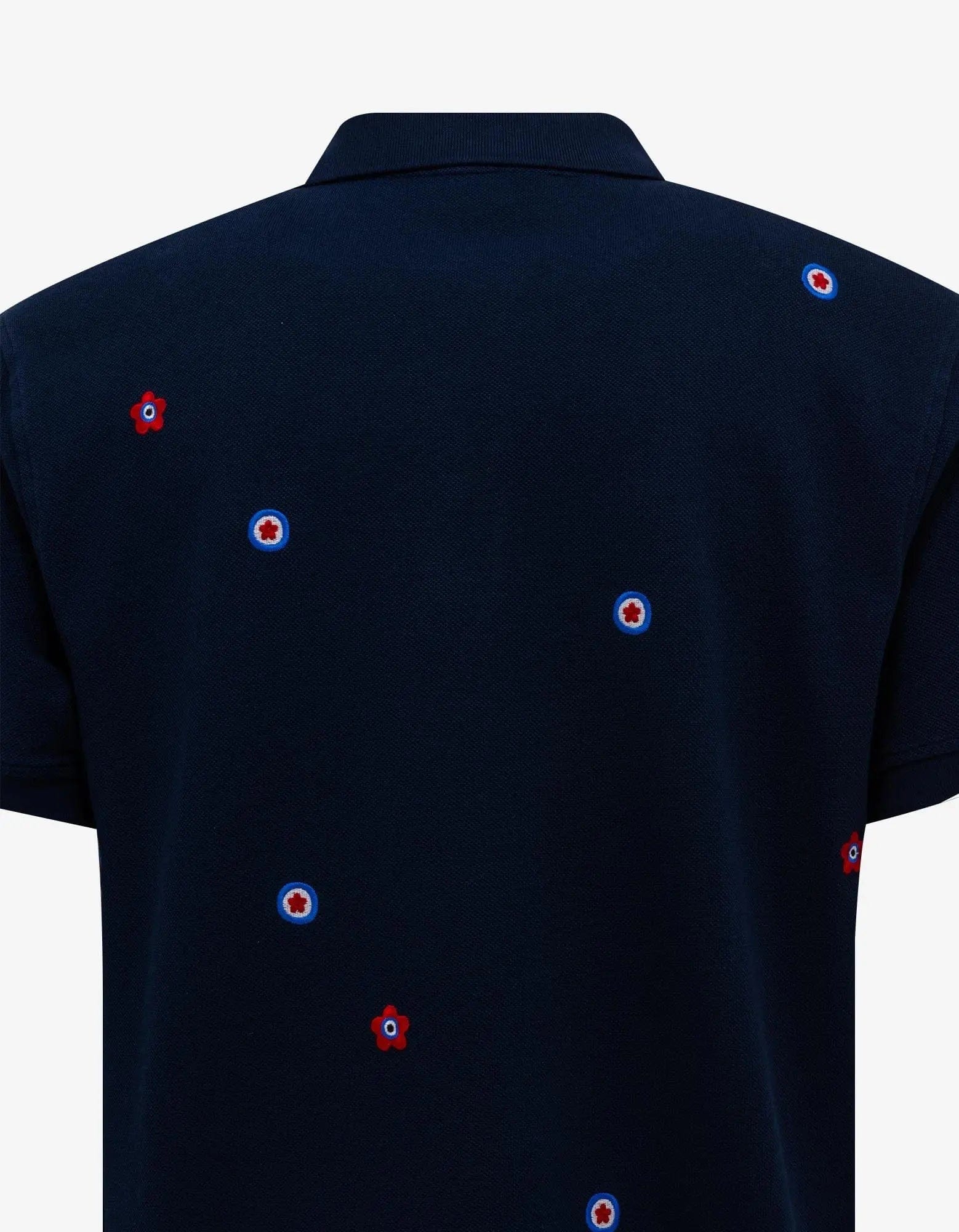 Kenzo Blue 'Kenzo Target' Embroidered Polo T-Shirt