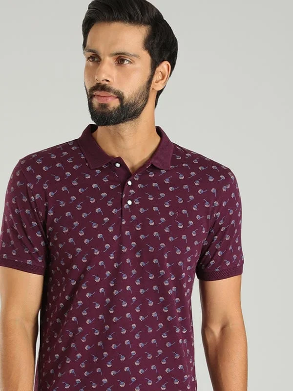 Men Printed Polo T-Shirt