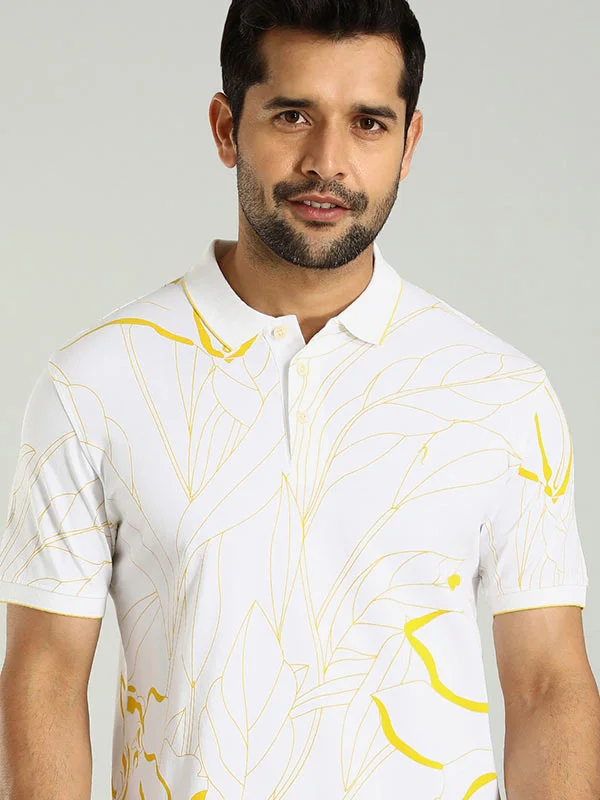 Men Printed Polo T-Shirt