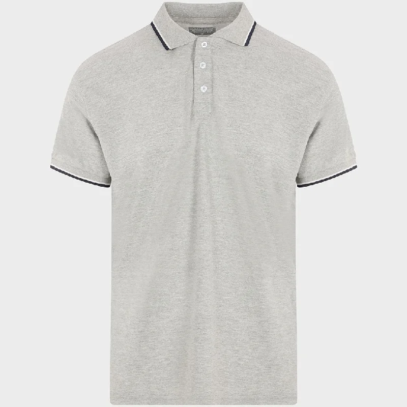 Men`s Tipped Collar Polo Grey