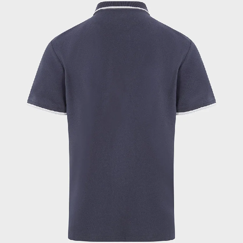 Men`s Tipped Collar Polo Navy