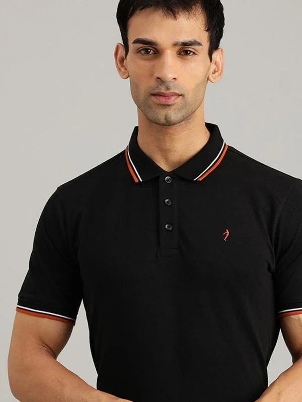 Men Solid Polo T-Shirt