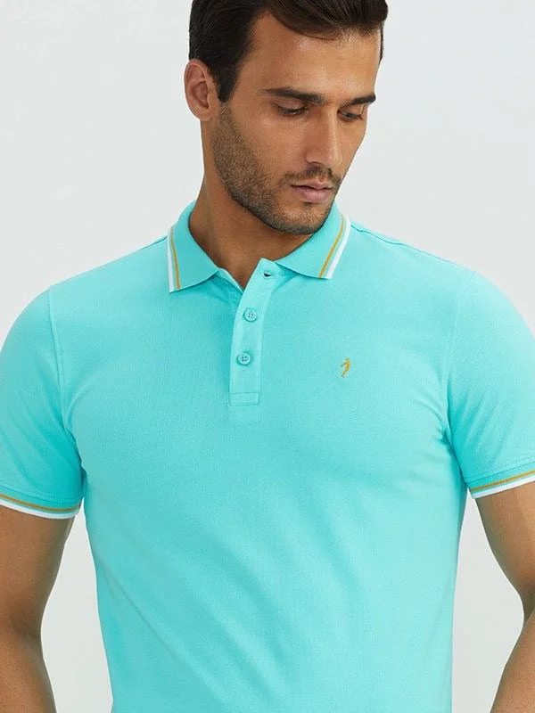 Men Solid Polo T-Shirt