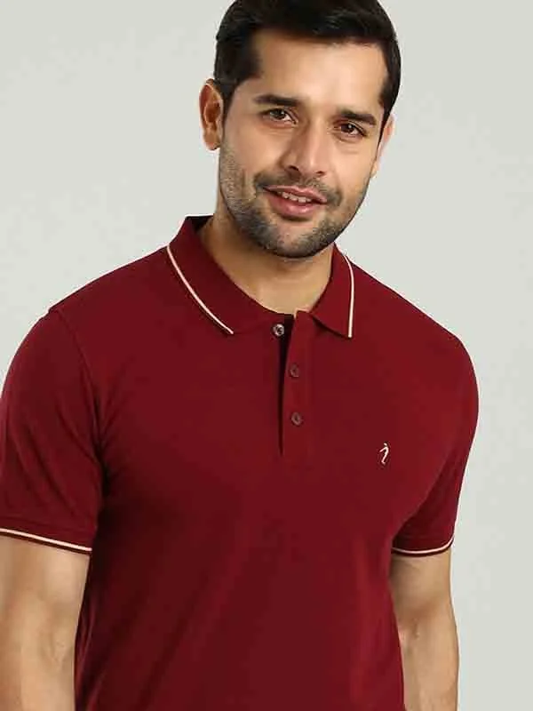 Men Solid Polo T-Shirt