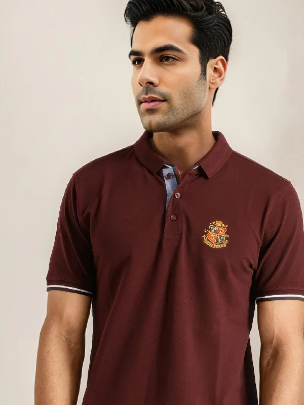 Men Solid Polo T-Shirt