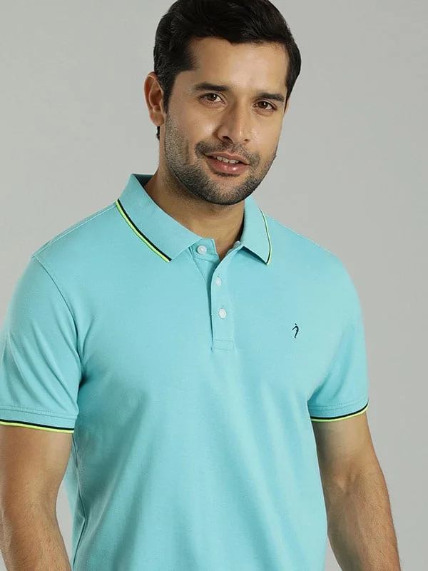 Men Solid Polo T-Shirt