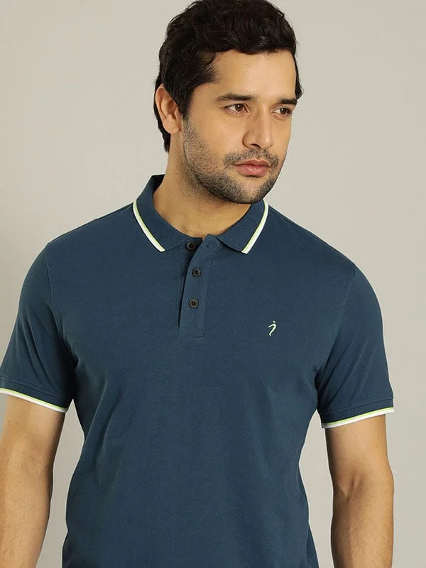 Men Solid Polo T-Shirt