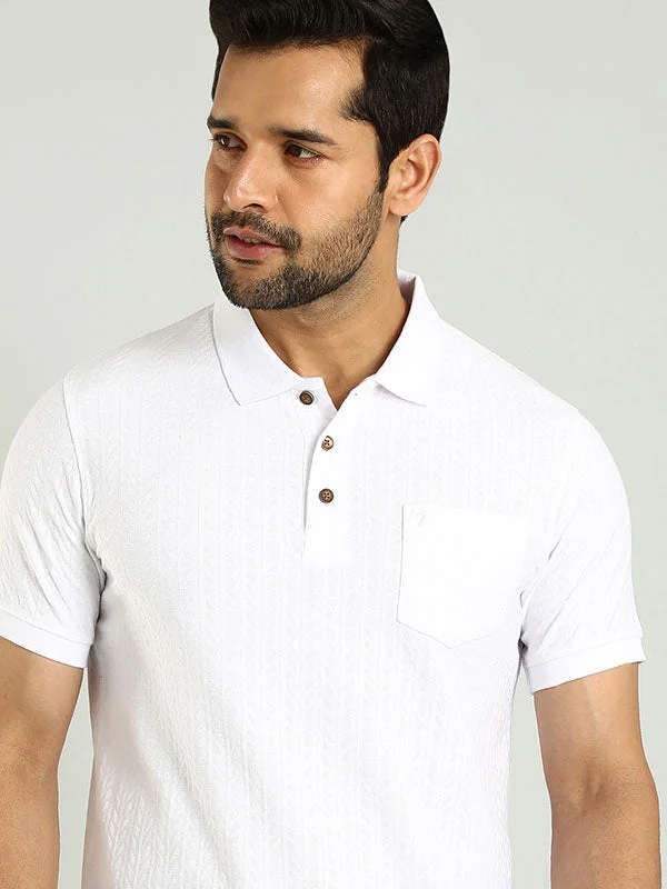 Men Solid Polo T-Shirt