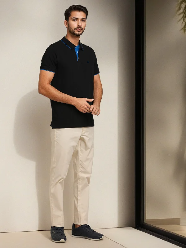 Men Solid Polo T-Shirt