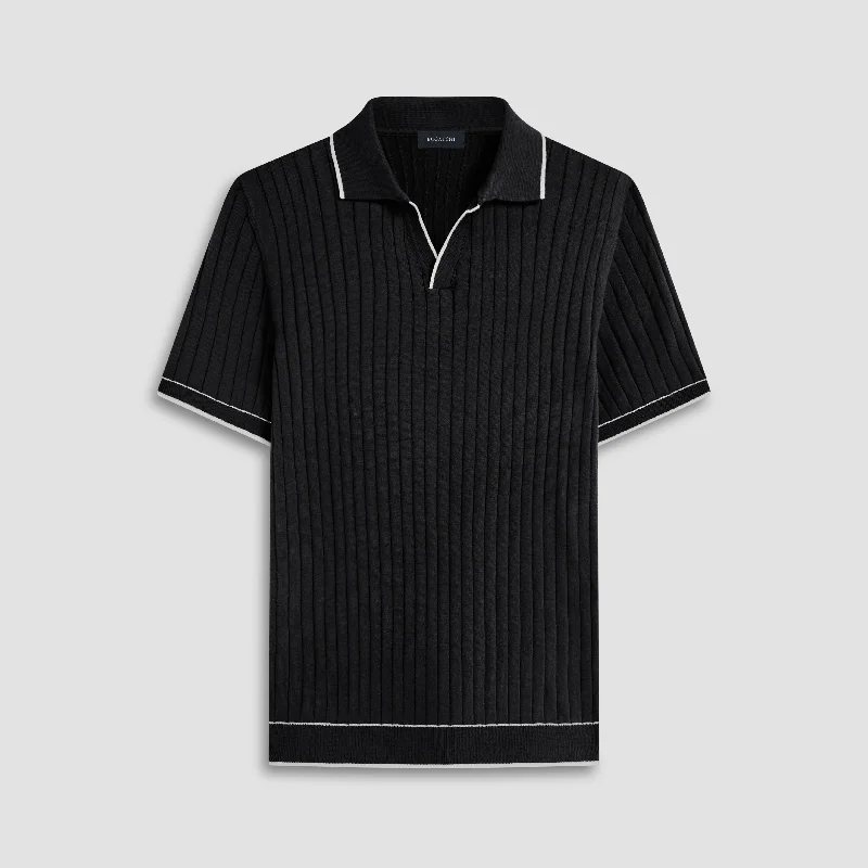 Rib Stitch Short Sleeve Johnny Sweater